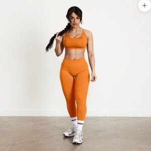 Vanquish Elevate Seamless Petite Orange Leggings Small